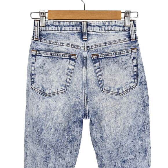 Abercrombie & Fitch Simone High Rise Slim Jean Acid Washed Light Blue Size 25/0 - Picture 4 of 7